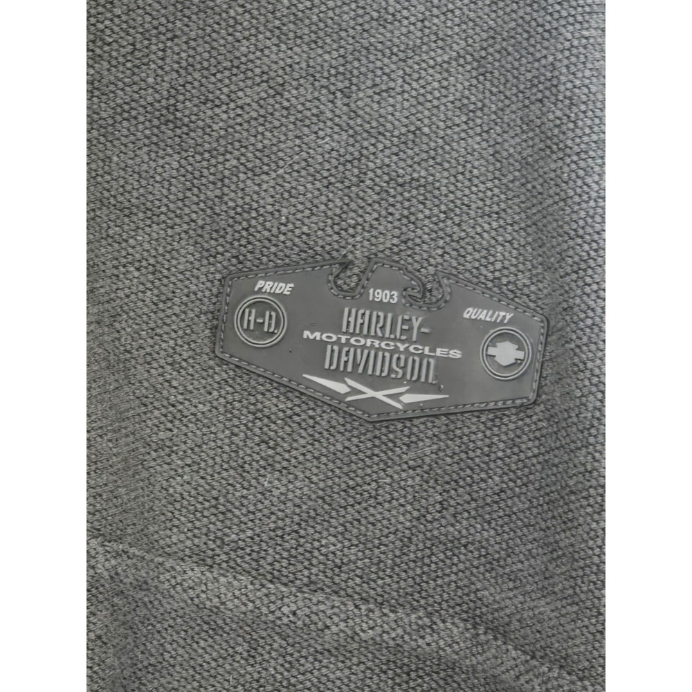 Vtg Harley Davidson Quarter Snap Sweatshirt Men's Size 2XL Riding 1/4 Button - Picture 3 of 9